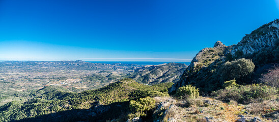 Landscape, Benicadell mountain, in Vall d'Albaida, Comunidad Valenciana (Spain)