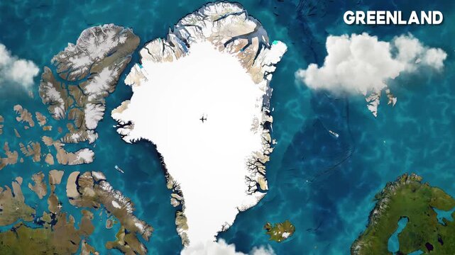Greenland Geopolitical Map Animation - Arctic Strategic Importance, Natural Resources and Global Trade Routes Visualization (4K)
