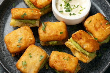 Mini Fish and chips with mashed peas and potato rosti