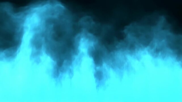 Dynamic blue flames rising with intense energy and movement in high resolution