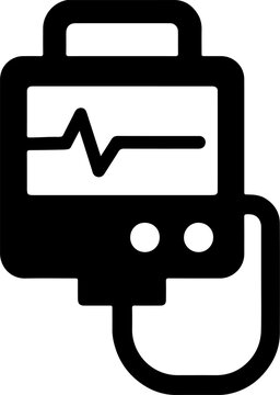 Infusion Pump Medical Silhouette Icon