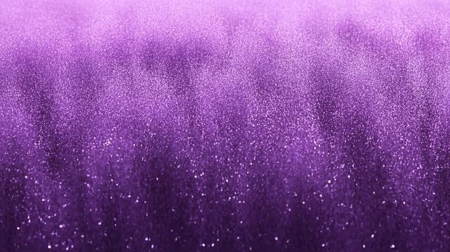 Mesmerizing purple glitter waves shimmer and dance in dreamy light