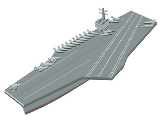 原子力空母のイラスト｜nuclear aircraft carrier illustration