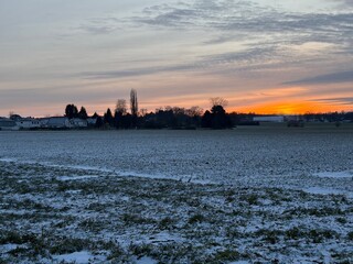 Fototapeta premium Winterlandschaft in Menden im Sauerland