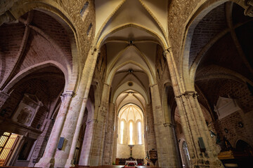 Obraz premium Interior of the medieval church of El Salvador in Cifuentes, Castilla-La Mancha, Spain