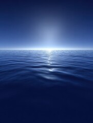 Obraz premium serene blue seas stretching towards the peaceful unblemished sky in a harmonious horizon view ideal for minimalist designs