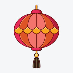 Obraz premium Colorful hot air balloon flying in the sky with basket illustration