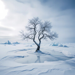 tree in snow