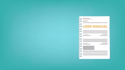 User manual guide book, guidance manual instruction textbook, specification user tutorial document	