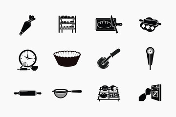 Fast food and drink icons set vector illustration