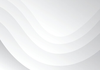 Abstract Flowing Gray and White Waves Modern Background Design