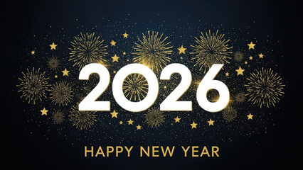 Celebrate the arrival of 2026 with dazzling fireworks and stars