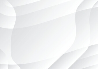 Modern Abstract White and Gray Wavy Background Design