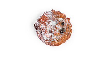 Cupcake with raisins on a white background. High quality photo
