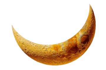 Crescent moon shaped beverage isolated on transparent background