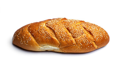Loaf with cereals on a white background. High quality photo