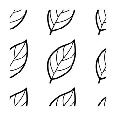 Fototapeta premium eco leaf silhouette seamless pattern