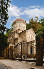 Stone single-domed single-altar Church of Luke, Archbishop of Crimea in the Byzantine style at 40 Lenin Avenue