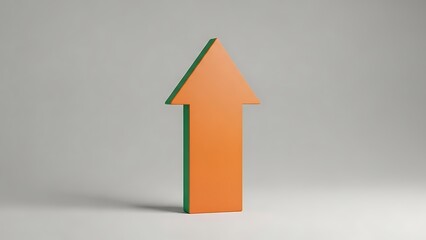 red arrow on white background