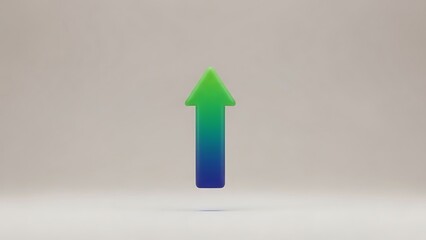 A green 3d business growth graph featuring a success arrow pointing up symbolizes a market finance increase and profit progress in the housing industry house building concept