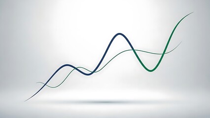 Abstract medical background with blue futuristic ECG graph wave and technology line curves in a vector illustration wallpaper design