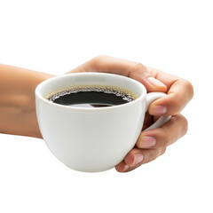 Hand holding a coffee cup