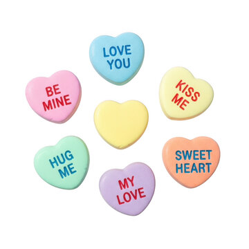 Colorful conversation hearts