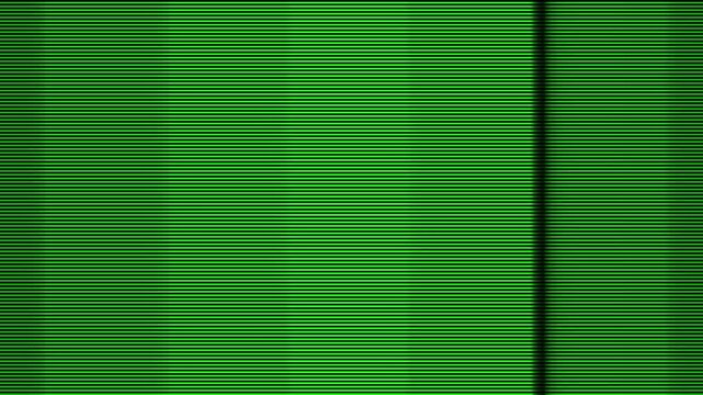 Abstract green horizontal glowing scanlines pattern on black background motion loop