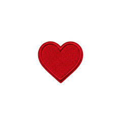 Fototapeta premium Bright red heart patch