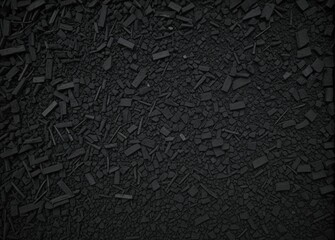 Fototapeta premium Charcoal Pieces Texture Background Filling the Entire Frame