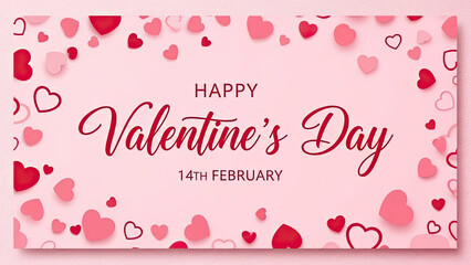 Celebrate love on valentine's day with hearts and warm wishes