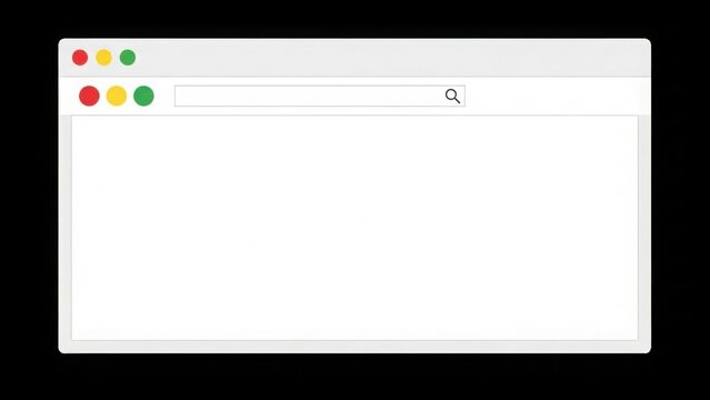 Blank Browser Window Template With Search Bar