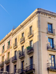 Obraz premium Walking The Colonial Streets of Barcelona Spain