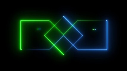 4K abstract digital data technology Geometric Design Background.Features animated geometric shapes on a bg.Transfer and storage of data sets.Future technology interface data sci-fi display.4k - Powered by Adobe