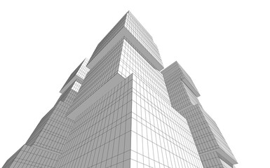 Fototapeta premium abstract architecture, 3d background