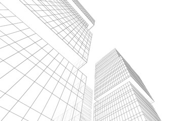 Fototapeta premium abstract architecture, 3d background