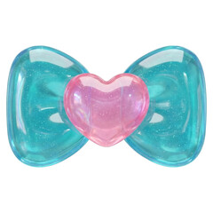 3D Sticker with Heart and Bow Ribbon Illustrations, Cute Kawaii Gift Decoration & Girly Accessory &ndash; Perfect for Valentine's Day Present