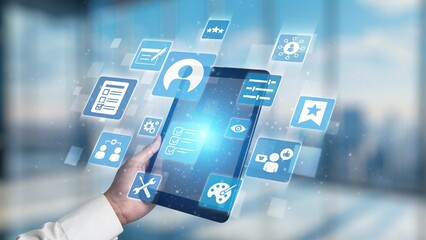 Personalization icons showing customization, user profile and experience design for personal service, customer journey and adaptive digital interaction. Gist