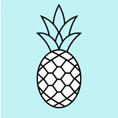 Obraz premium Minimal 3D Render of a Pineapple Painted Metallic