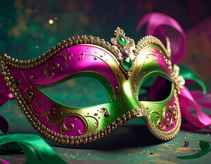 Venetian carnival mask, closeup
