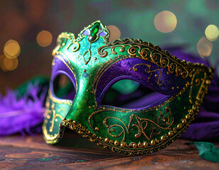  Venetian carnival mask, closeup