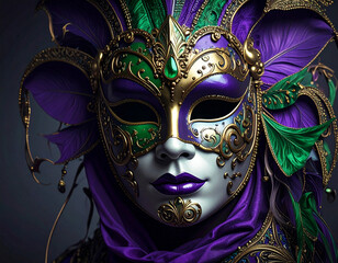 Venetian carnival mask, closeup