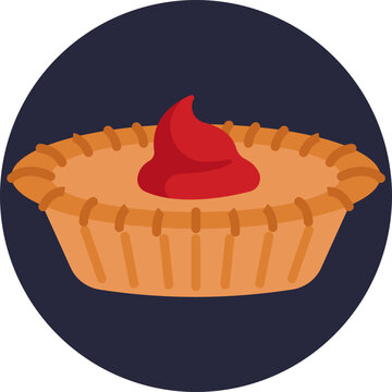 A simple icon representing the classic Australian meat pie, featuring a round pastry with a sealed crust, symbolizing a popular and iconic local food.
