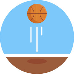 Illustrates the fundamental basketball action of dribbling, commonly used to indicate gameplay, training, or player control.