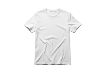 White t-shirt isolated on transparent background
