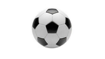 Fototapeta premium Classic Black and White Soccer Ball Isolated on Transparent Background – Realistic 3D Football Sport Equipment Render