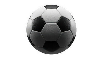 Fototapeta premium Classic Black and White Soccer Ball Isolated on Transparent Background – Realistic 3D Football Sport Equipment Render