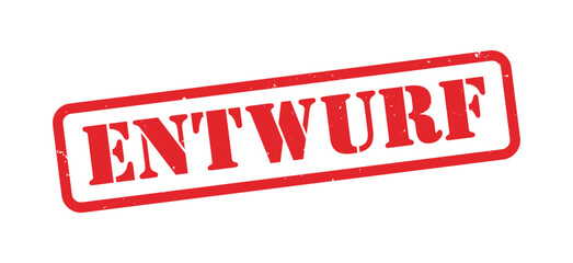 Entwurf Roter Grunge Stempel im Vintage Stil mit Abgenutzter Tinte für Designvorlage, Konzept, Prüfung und Arbeitsdokumente