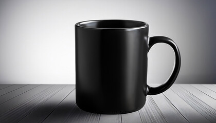 Mockup Of A Black Mug Cup For Design Purposes