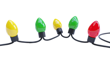 Christmas Lights String Yellow Green Red